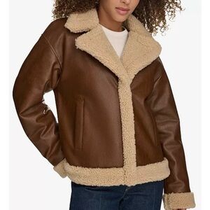 Levi's womens Faux Leather Sherpa Lined Moto Jacket
